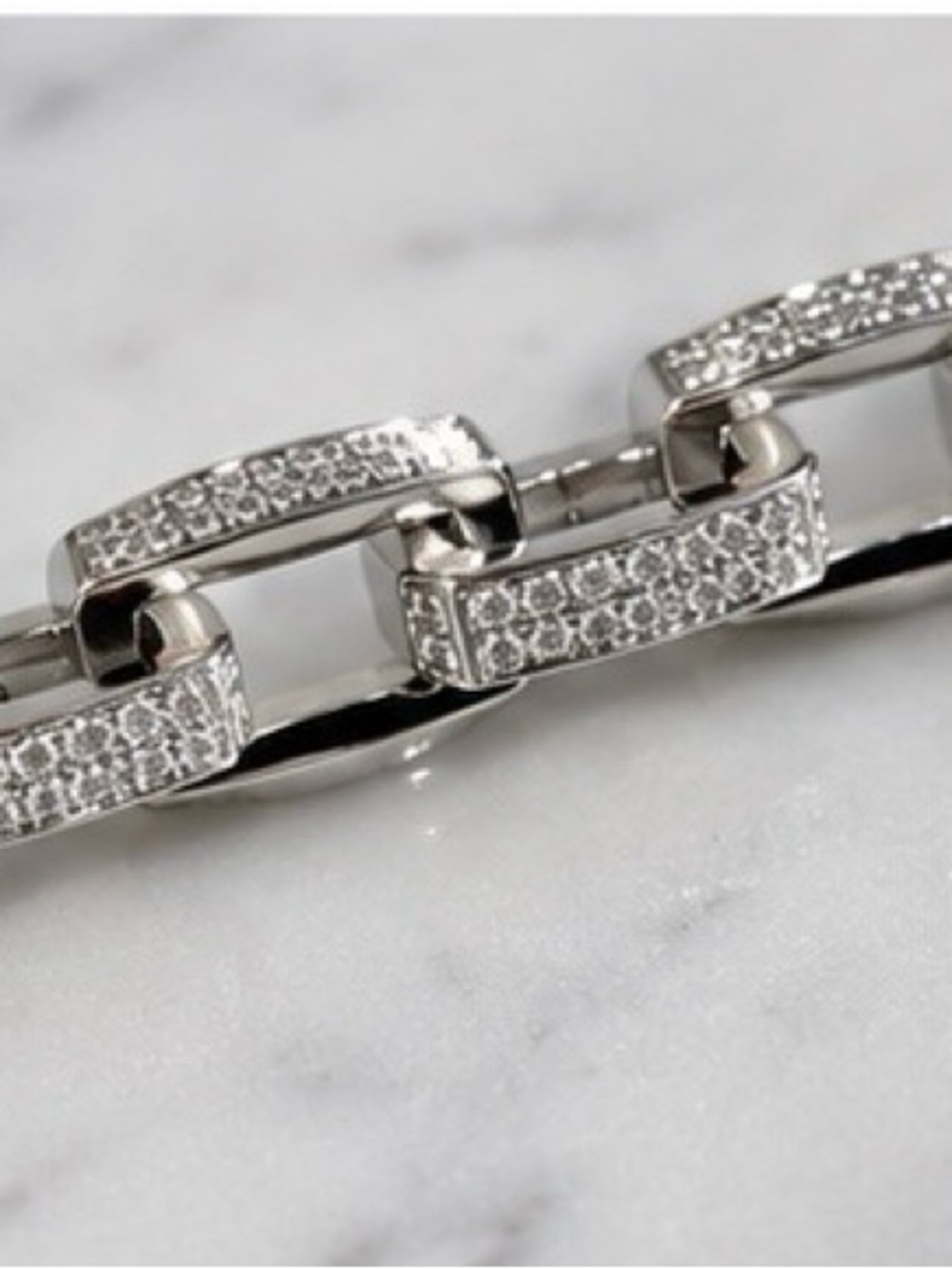 Silver Pavé Link Bracelet | Stainless Steel | New 🩶 - Picture 8 of 8